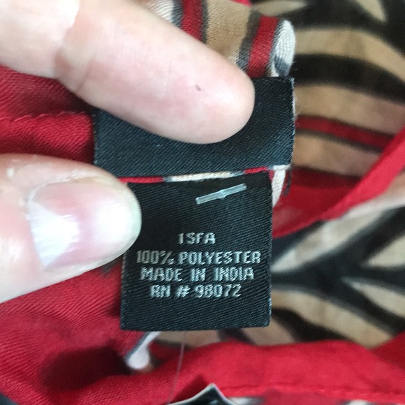 Cejon red and black zebra patterned infinity scarf. Brand new with tags. - Picture 5 of 9